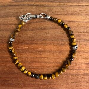 John Varvatos Brown Beaded Bracelet